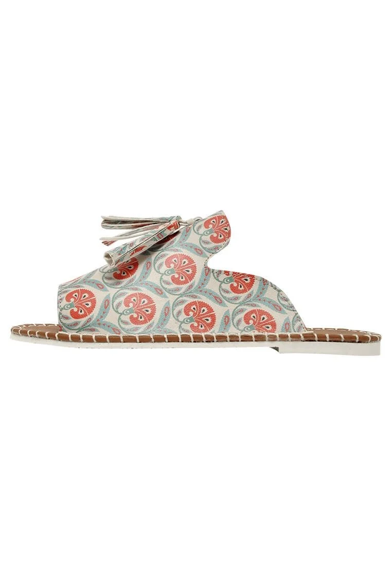Women Vegan Leather Multicolor Slippers - Carnation Design