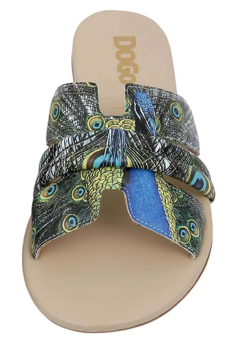 Women Vegan Leather Multicolor Slippers - All Beauty is in You Design