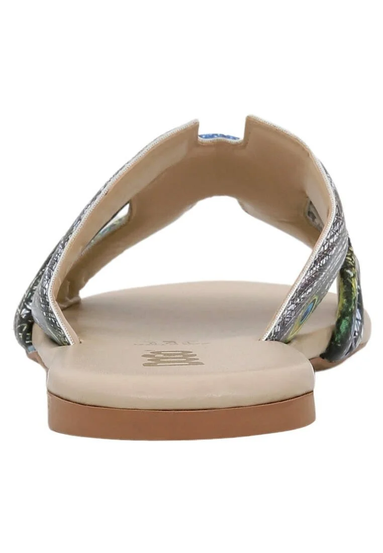 Women Vegan Leather Multicolor Slippers - All Beauty is in You Design