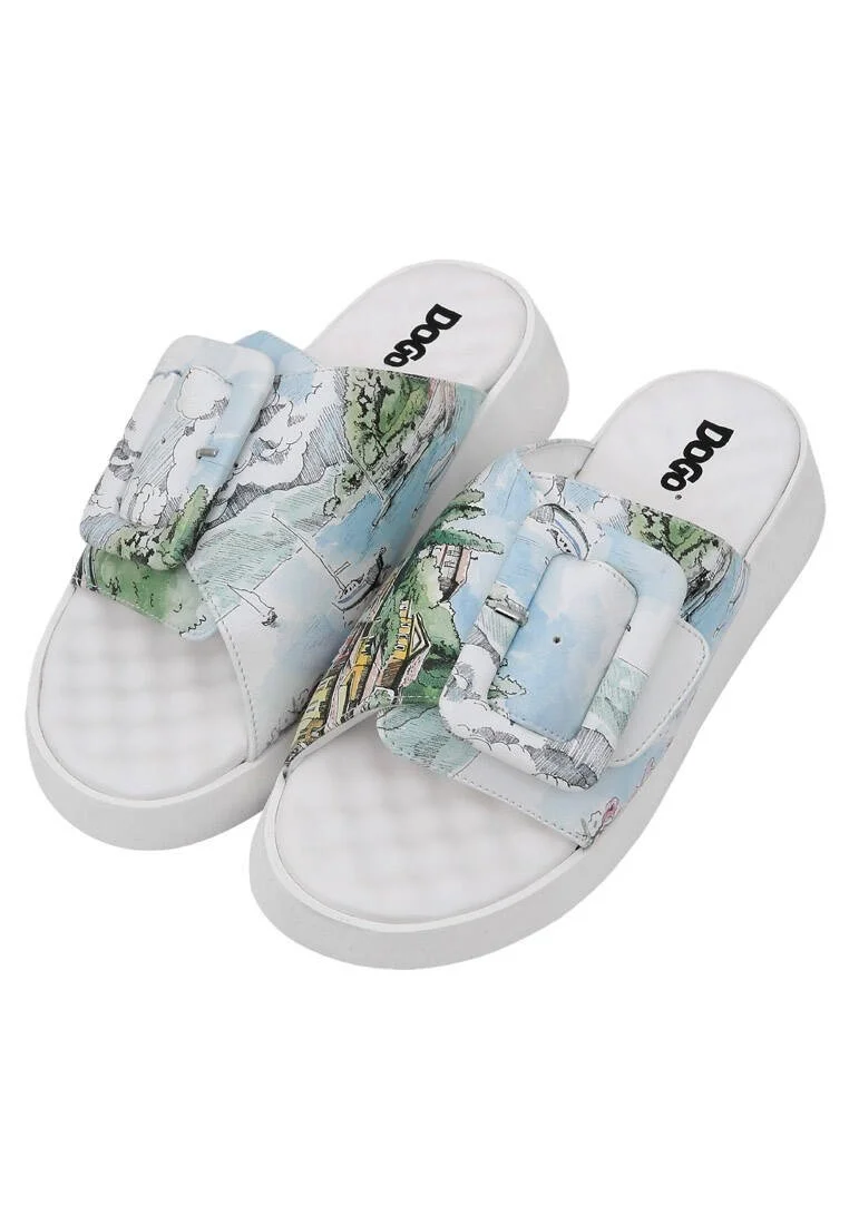 Women Vegan Leather Multicolor Slippers - Lago Di Como Design