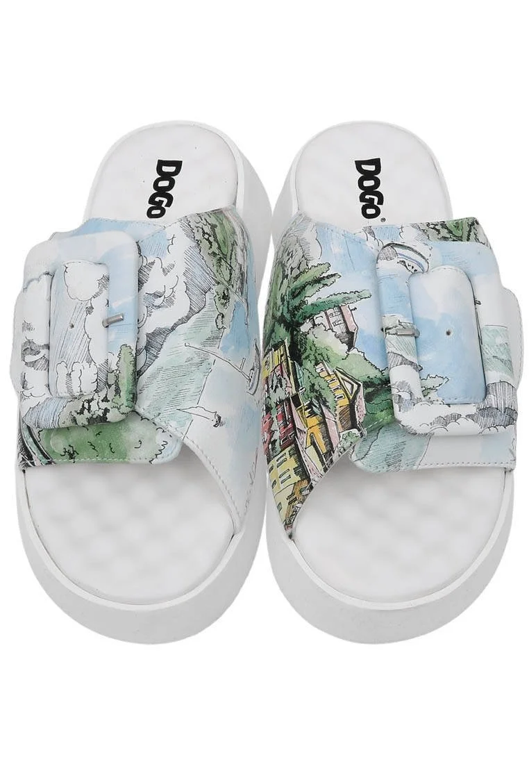 Women Vegan Leather Multicolor Slippers - Lago Di Como Design