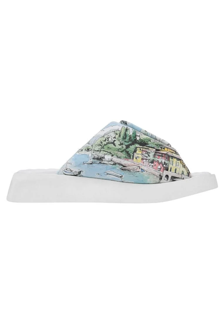 Women Vegan Leather Multicolor Slippers - Lago Di Como Design