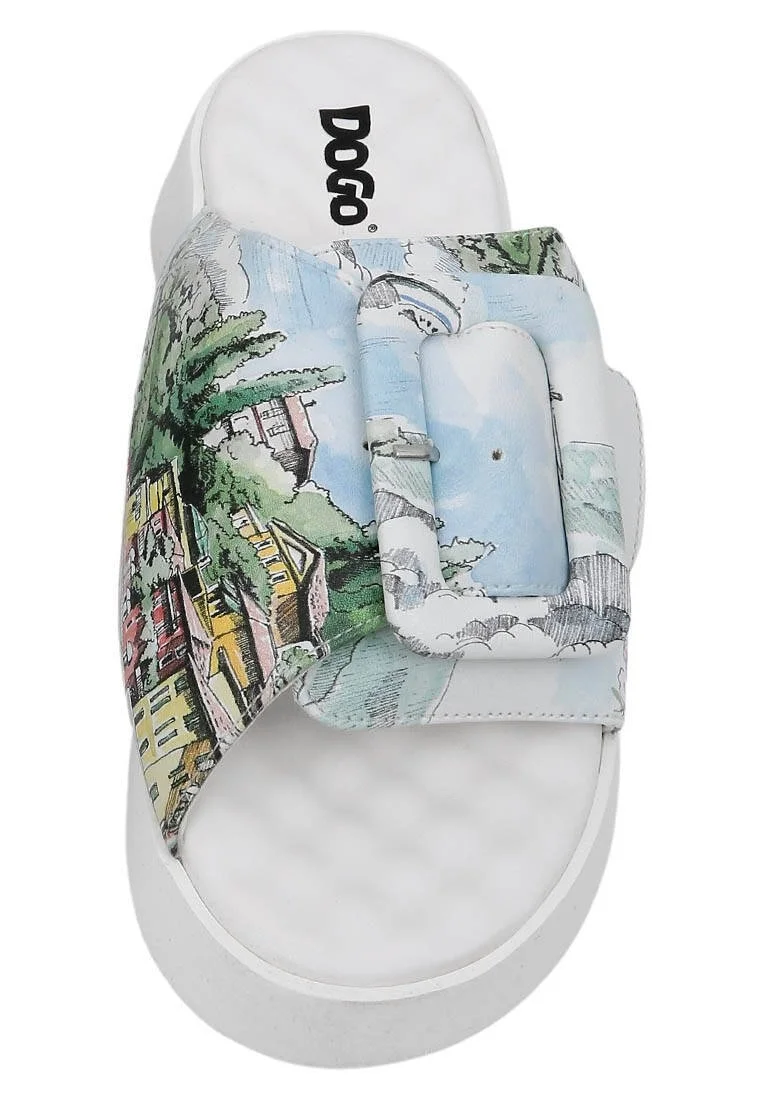 Women Vegan Leather Multicolor Slippers - Lago Di Como Design