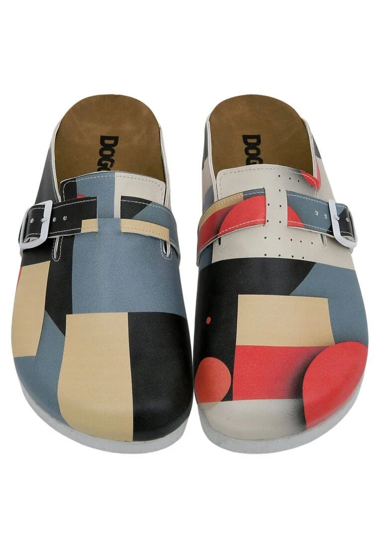 Women Vegan Leather Multicolor Slippers - Reflection of Colors Design