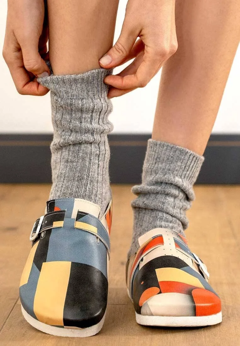 Women Vegan Leather Multicolor Slippers - Reflection of Colors Design