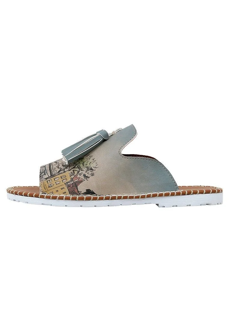 Women Vegan Leather Multicolor Slippers - Take a Walk Design