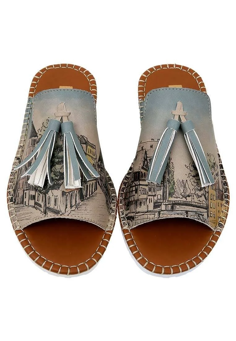 Women Vegan Leather Multicolor Slippers - Take a Walk Design