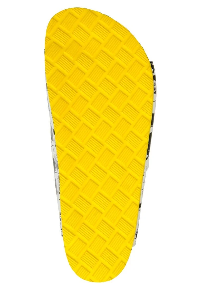 Women Vegan Leather Multicolor Slippers - Geometric Shapes Design