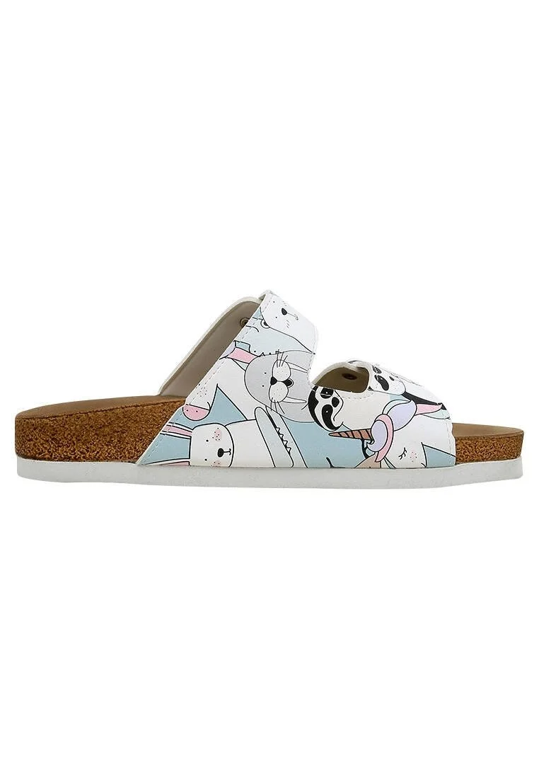 Women Vegan Leather Multicolor Slippers - OMG! So Cute Design