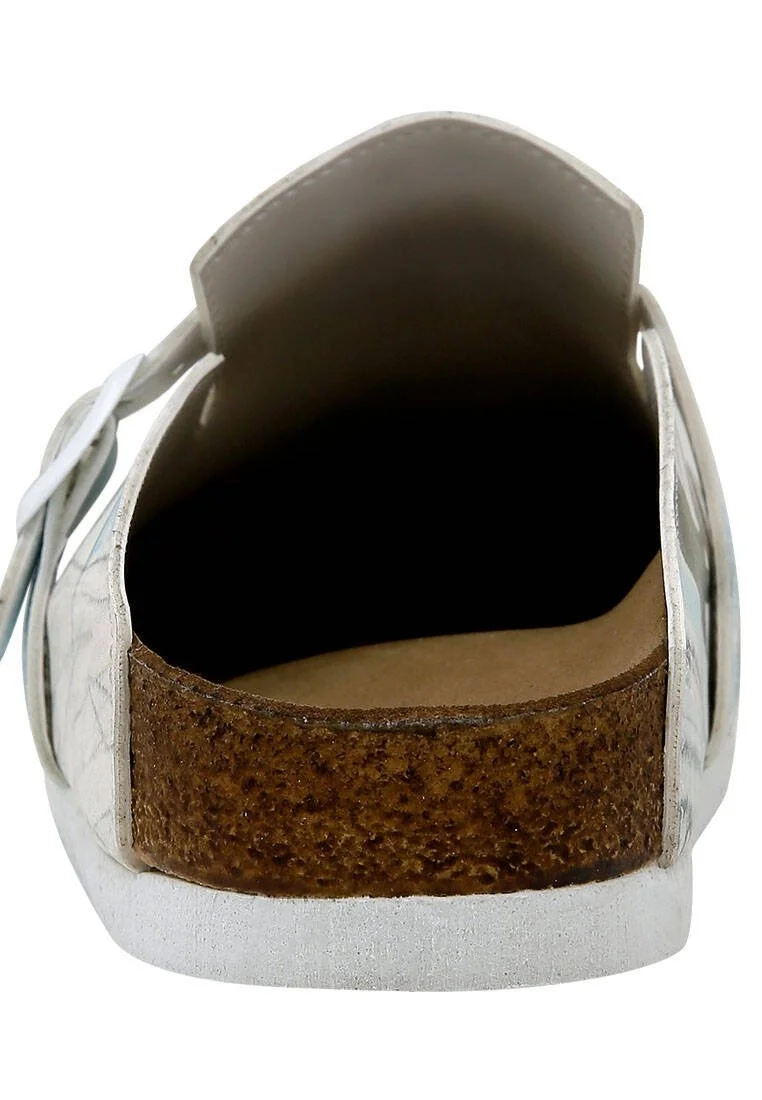 Women Vegan Leather Multicolor Slippers - Hartley's Flower Design