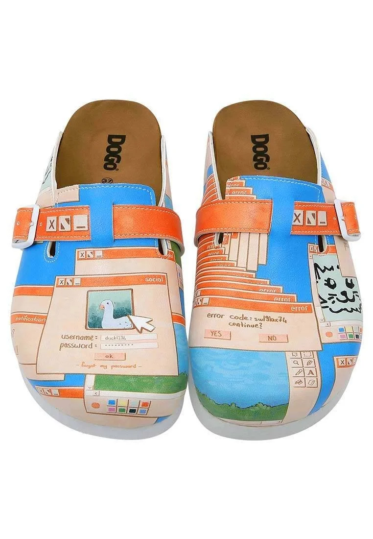 Women Vegan Leather Multicolor Slippers - Error Code Design