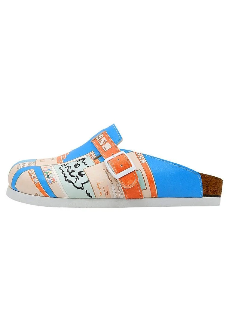 Women Vegan Leather Multicolor Slippers - Error Code Design