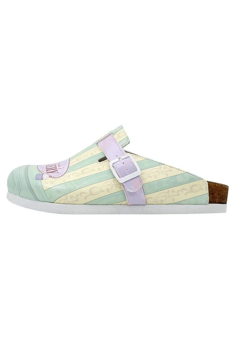 Women Vegan Leather Multicolor Slippers - Red Panda Bakery Design