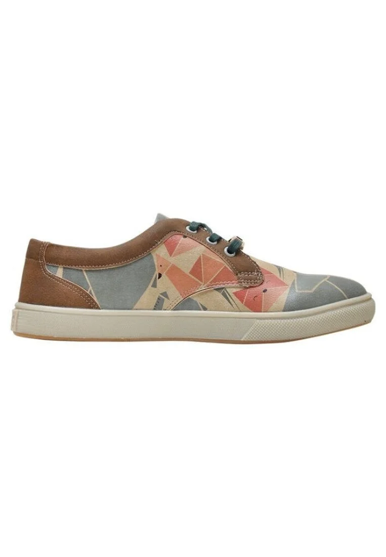 Women Vegan Leather Multicolor Sneakers - Origami Design