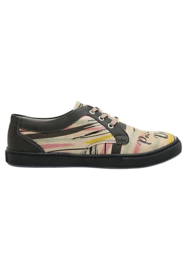Women Vegan Leather Multicolor Sneakers - Paint Your Dreams Design