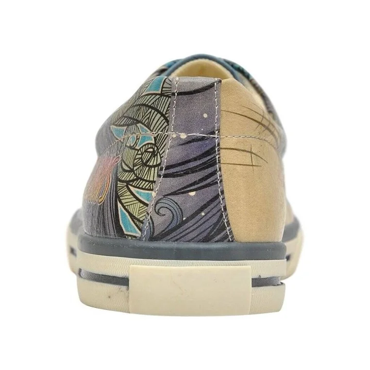 Women Vegan Leather Multicolor Sneakers - I Believe In Unicorns Design