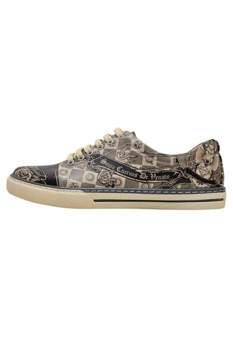 Women Vegan Leather Multicolor Sneakers - Cuernos De Venado Design