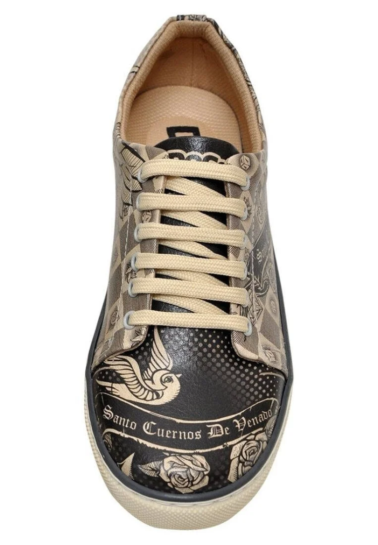 Women Vegan Leather Multicolor Sneakers - Cuernos De Venado Design