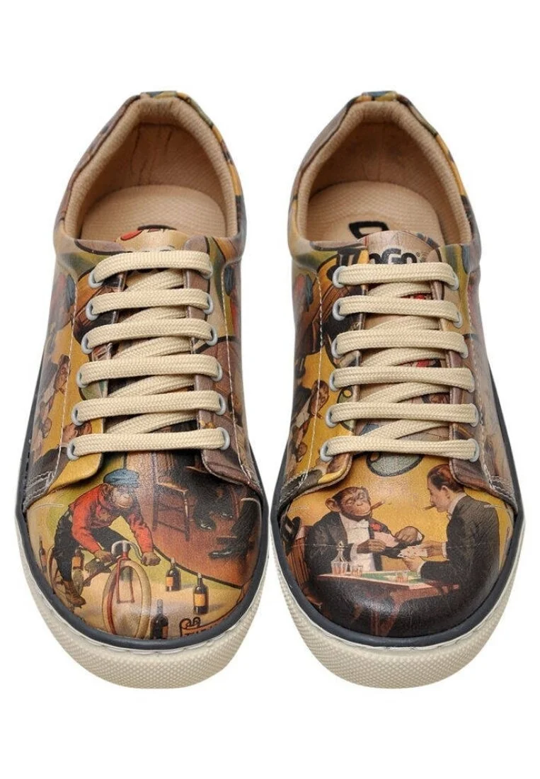 Women Vegan Leather Multicolor Sneakers - Barnum Design