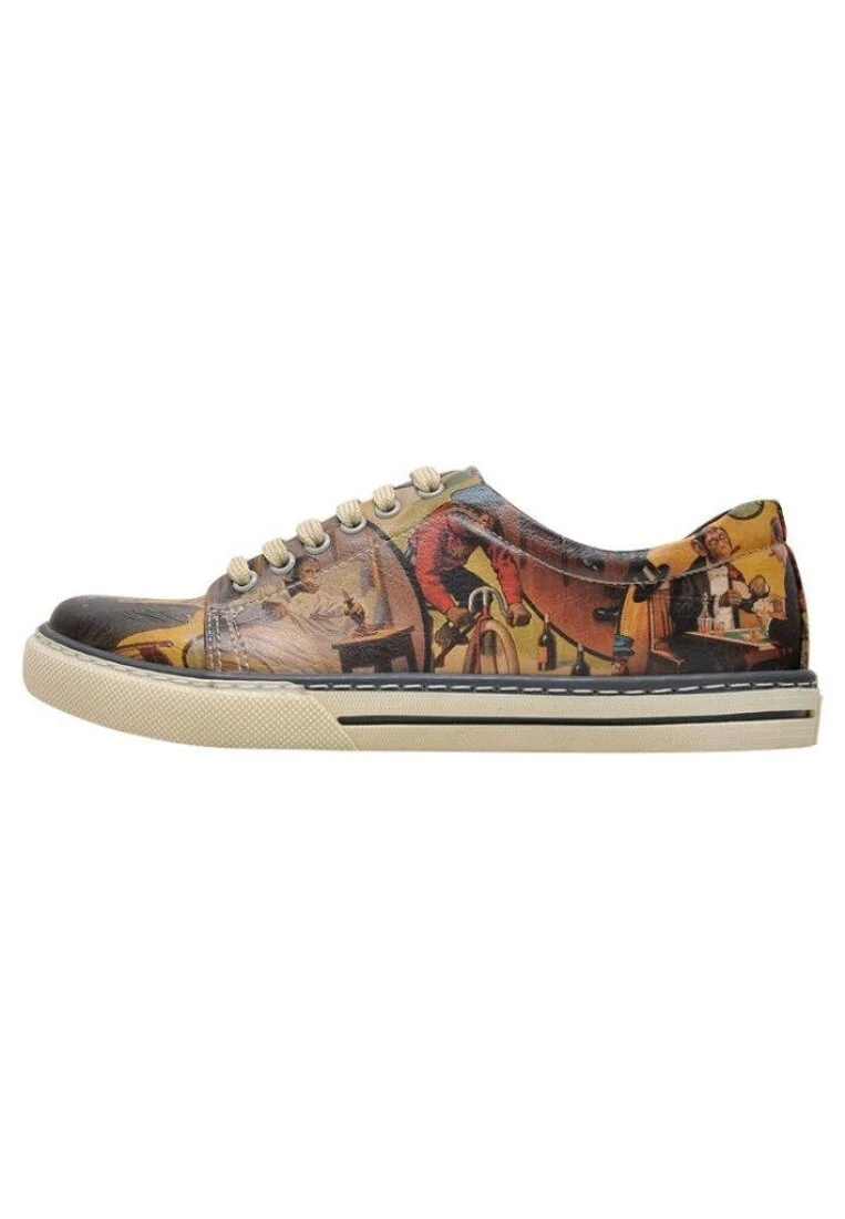 Women Vegan Leather Multicolor Sneakers - Barnum Design