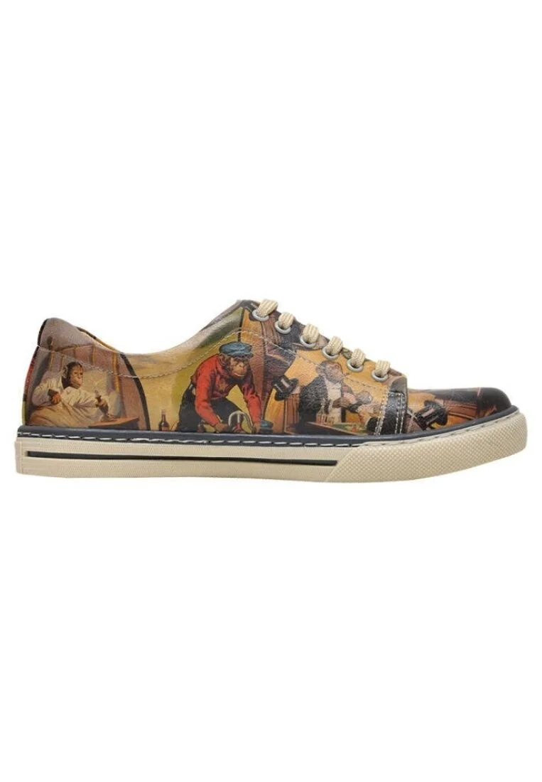 Women Vegan Leather Multicolor Sneakers - Barnum Design