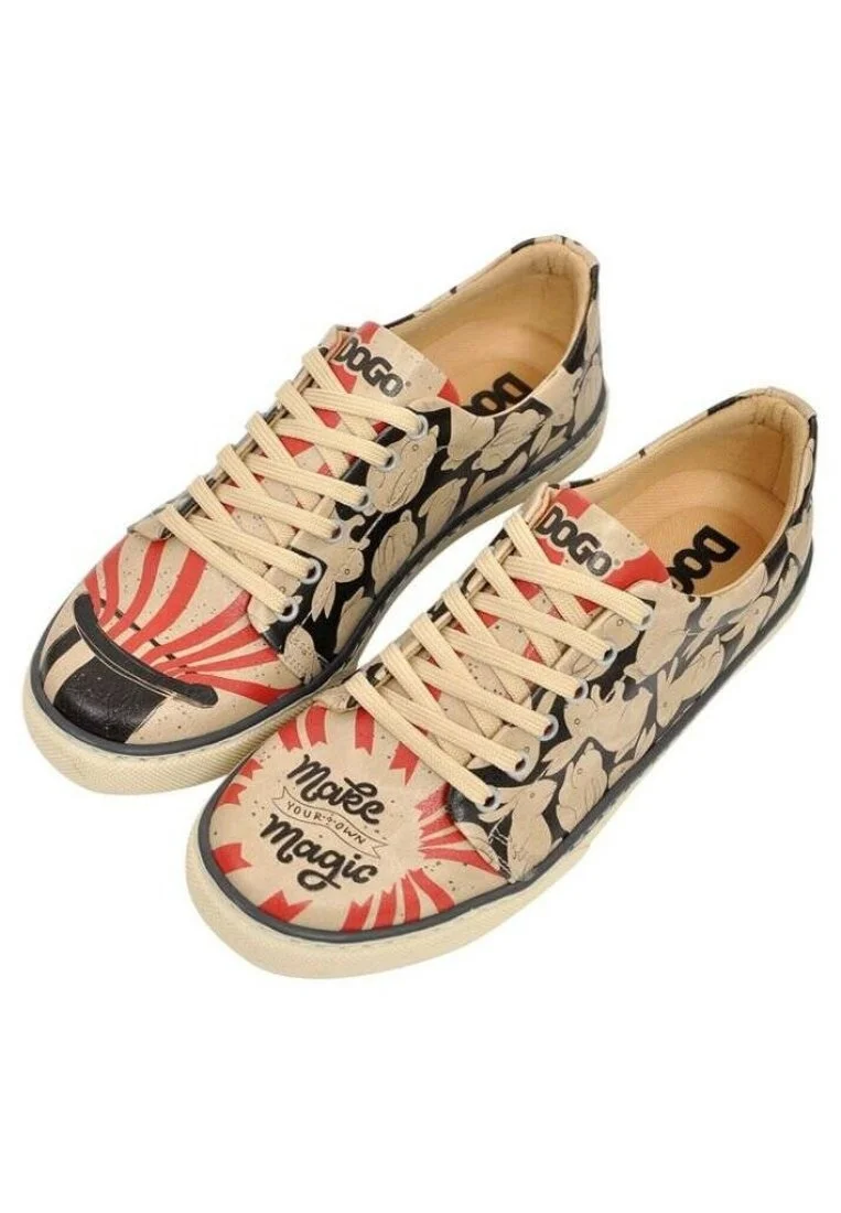 Women Vegan Leather Multicolor Sneakers - Make Magic Design