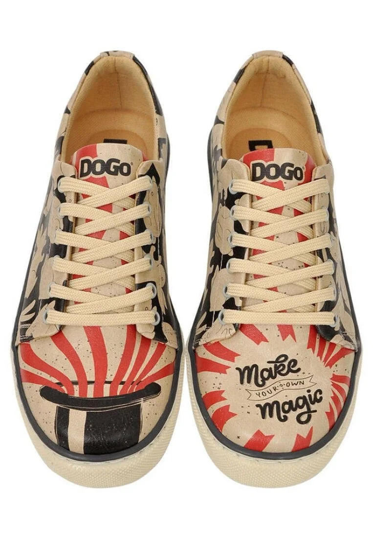 Women Vegan Leather Multicolor Sneakers - Make Magic Design