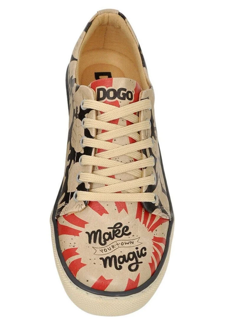 Women Vegan Leather Multicolor Sneakers - Make Magic Design