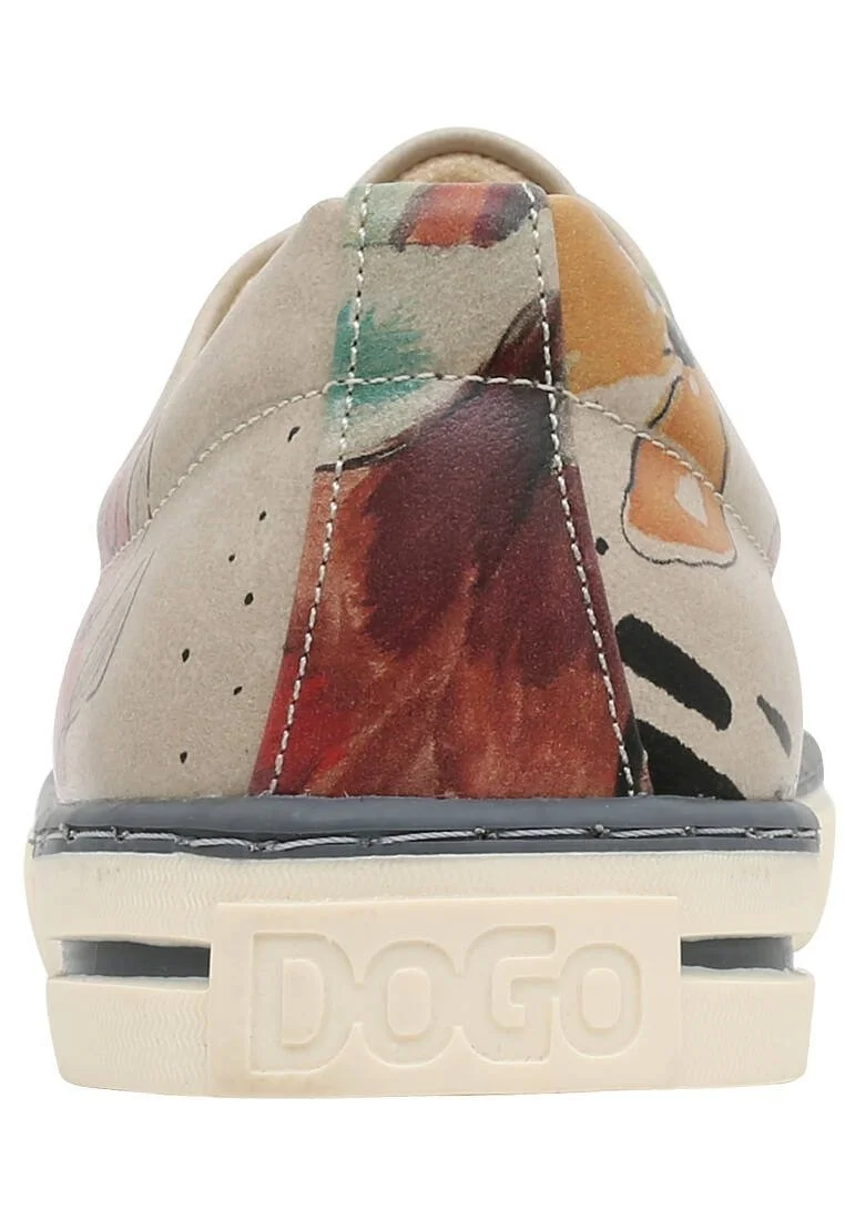 Women Vegan Leather Multicolor Sneakers - A Pair of Doves Design