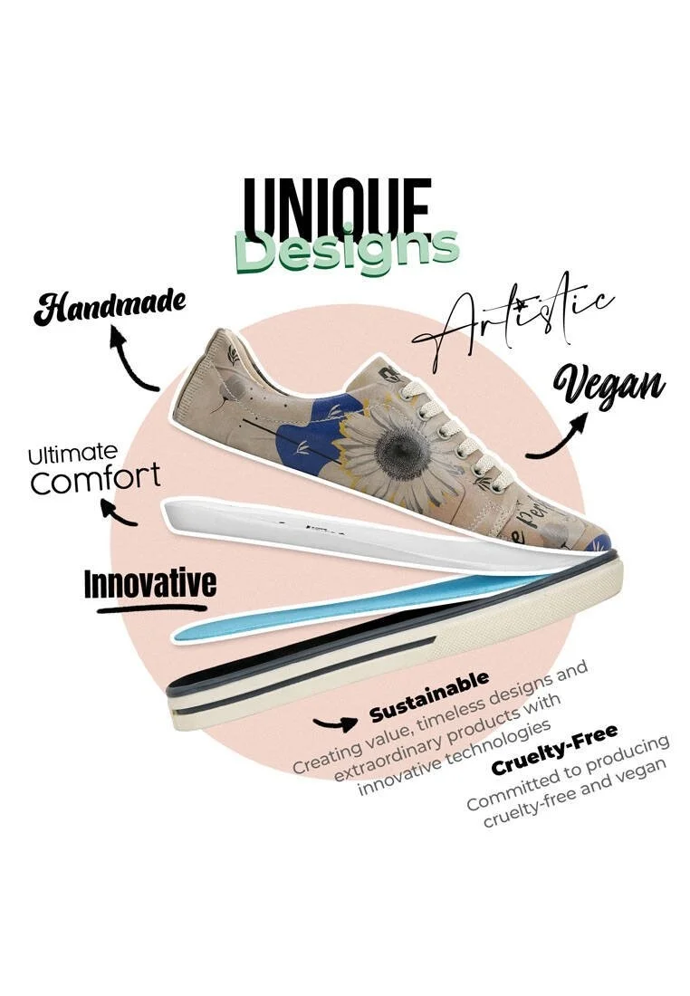 Women Vegan Leather Multicolor Sneakers - Picture Perfect Design