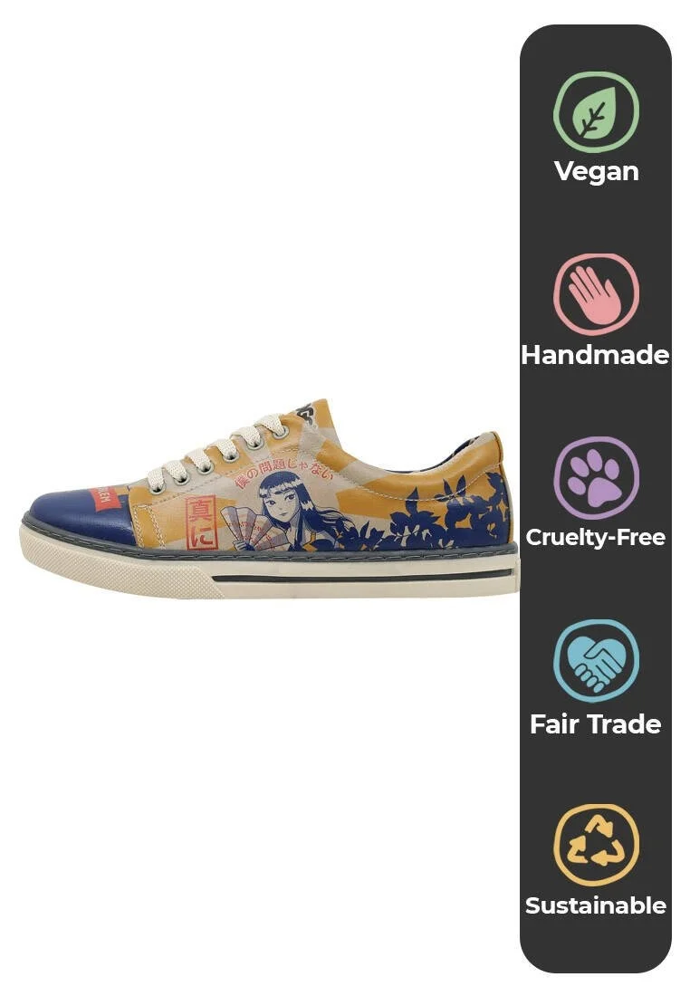 Women Vegan Leather Multicolor Sneakers - Not My Problem Design