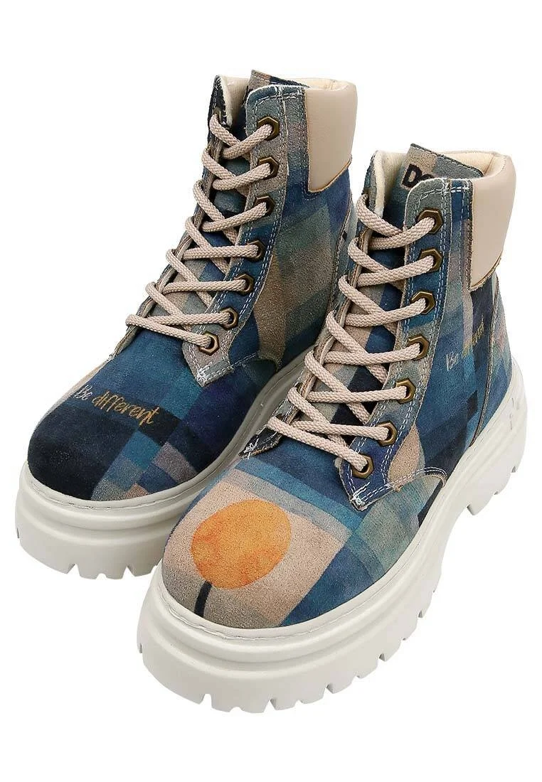 Women Vegan Leather Navy Boots - Be Different Design