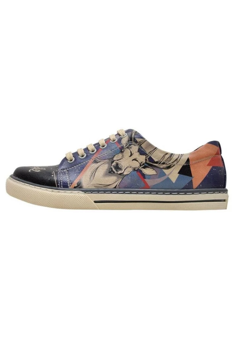 Women Vegan Leather Navy Sneakers - Oh My Deer Design