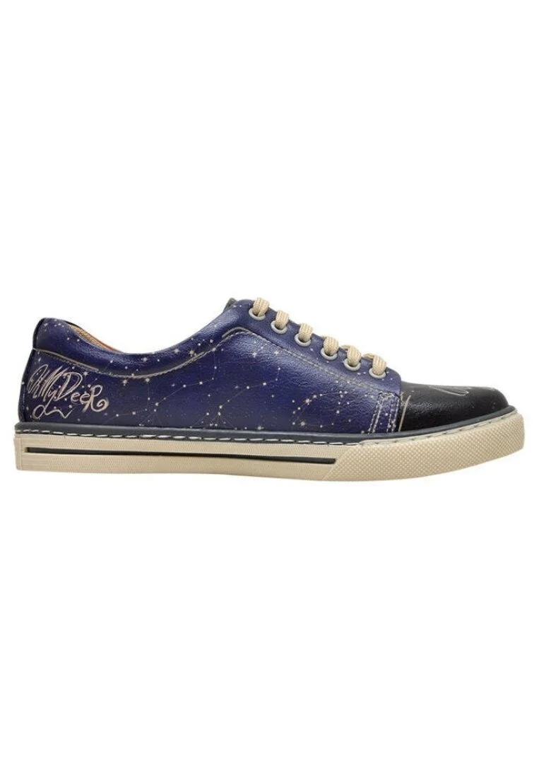 Women Vegan Leather Navy Sneakers - Oh My Deer Design