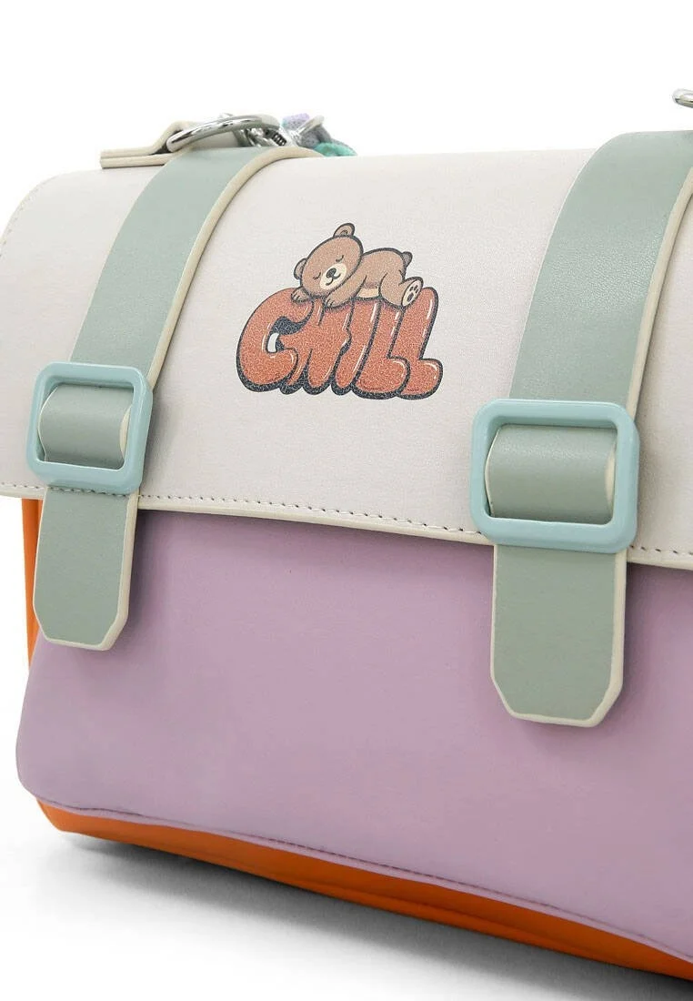 Women Vegan Leather Orange Purse - Chill Design
