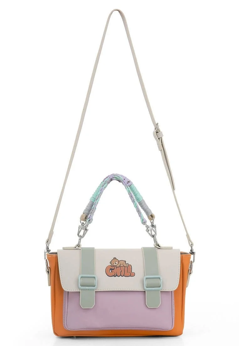 Women Vegan Leather Orange Purse - Chill Design