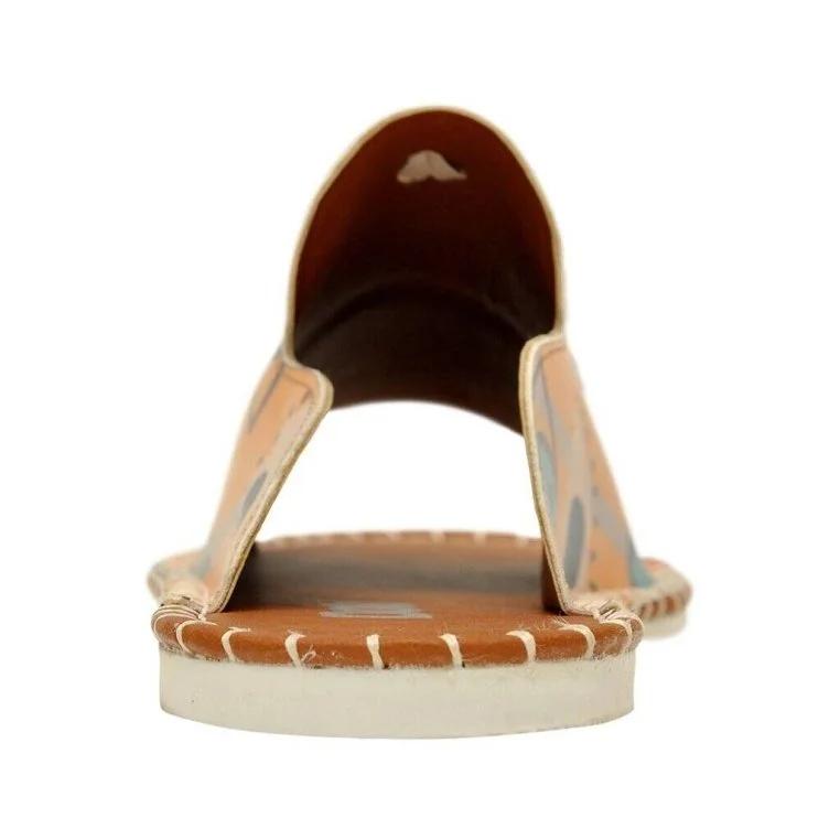 Women Vegan Leather Orange Slippers - See You Design
