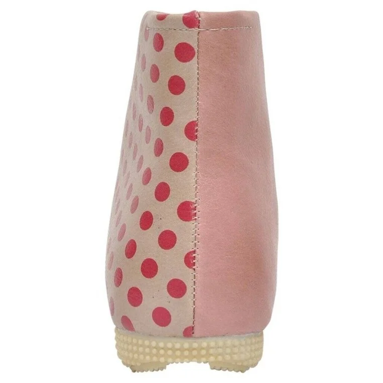 Women Vegan Leather Pink Ankle Boots - Love Potion Design