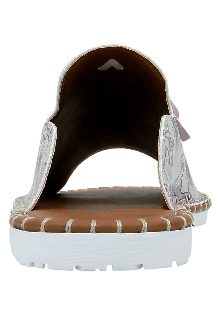 Women Vegan Leather Pink Slippers - Keep on Growing Design