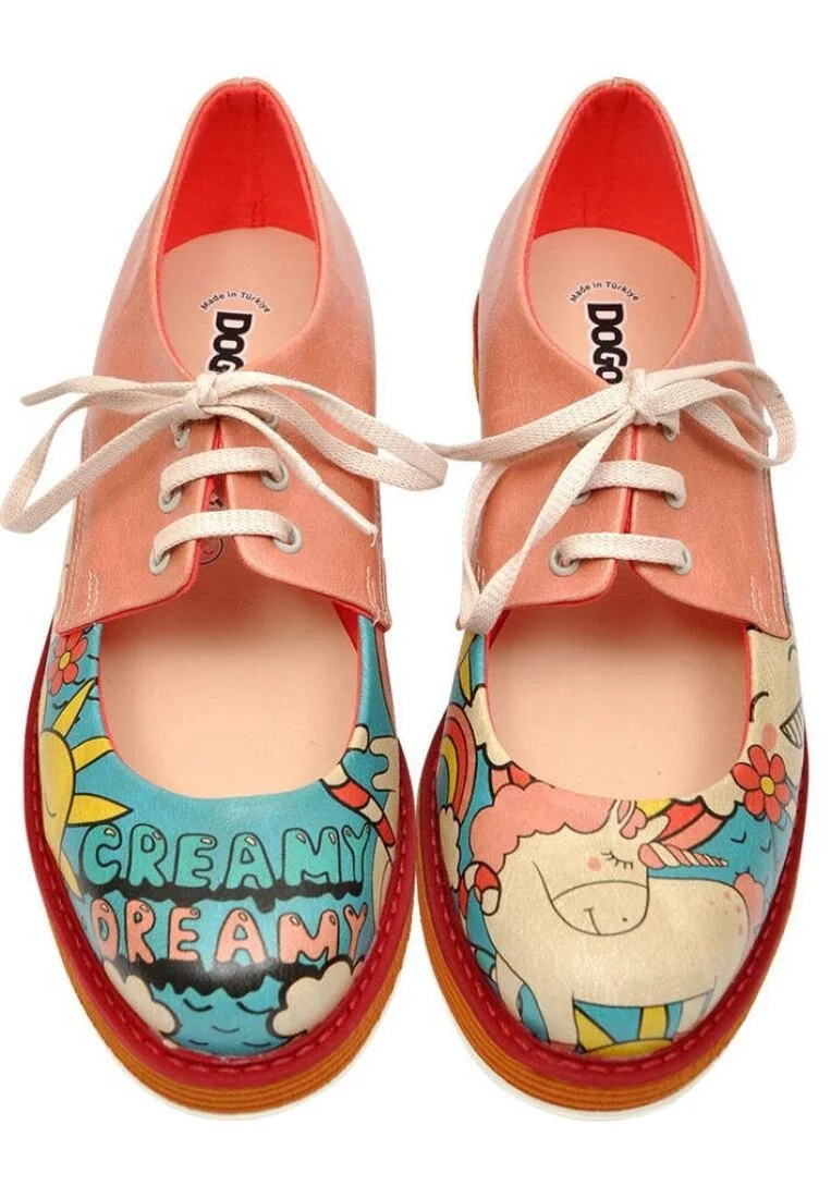 Women Vegan Leather Pink Sneakers - Creamy Dreamy Design