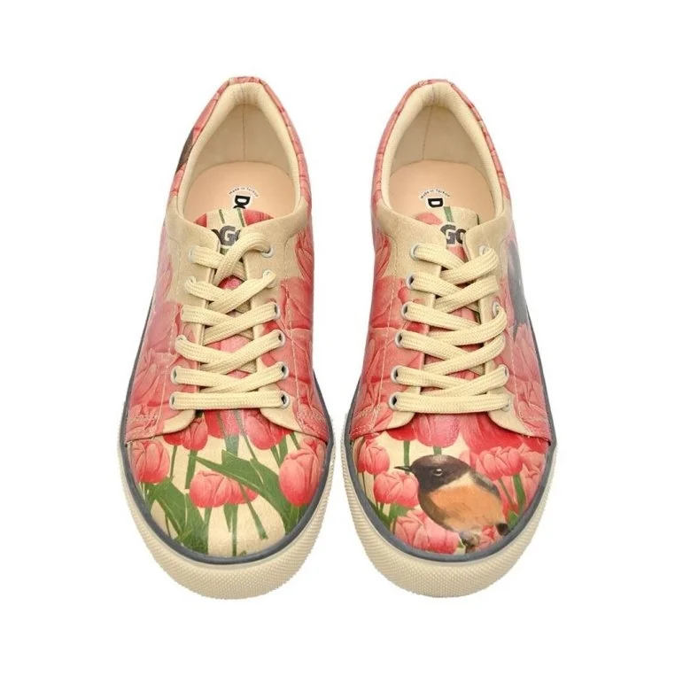 Women Vegan Leather Pink Sneakers - So Cute Design