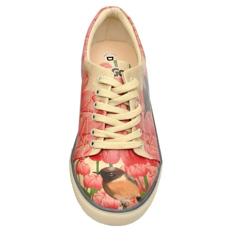 Women Vegan Leather Pink Sneakers - So Cute Design