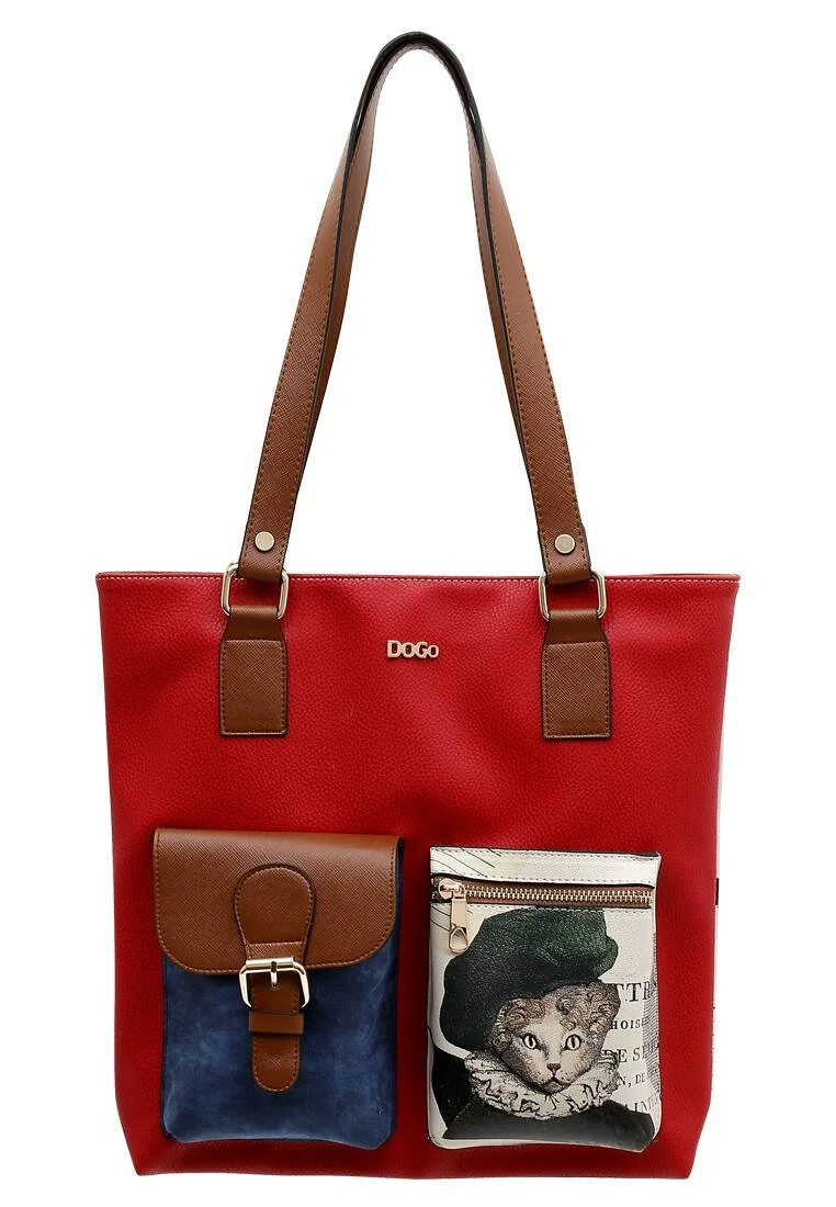 Women Vegan Leather Red Shoulder Bag - Mon Cher Design
