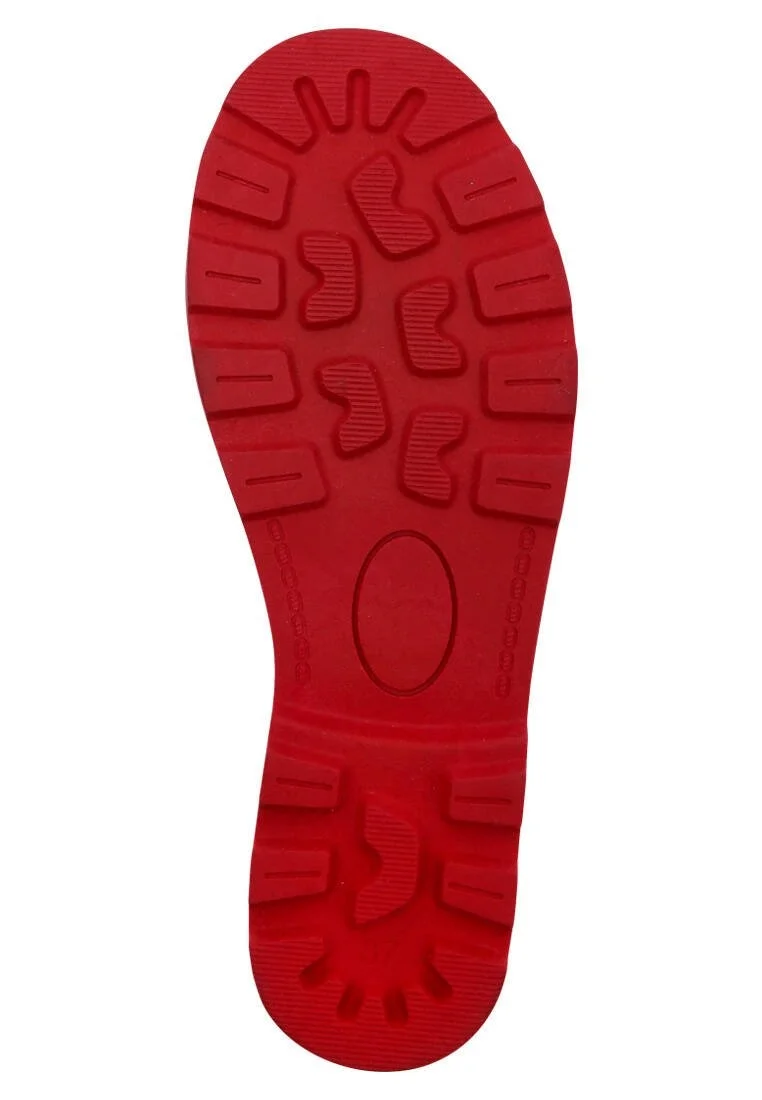Women Vegan Leather Red Zipper Long Boots - La Vie Parisienne Design