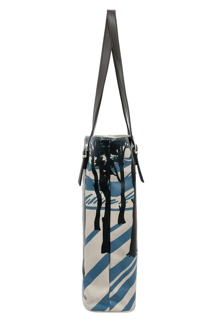 Women Vegan Leather Multicolor Shoulder Bag - Cuddling Season Design