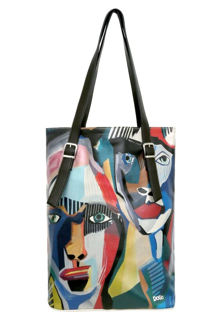 Women Vegan Leather Multicolor Shoulder Bag - You Are Never Alone Design