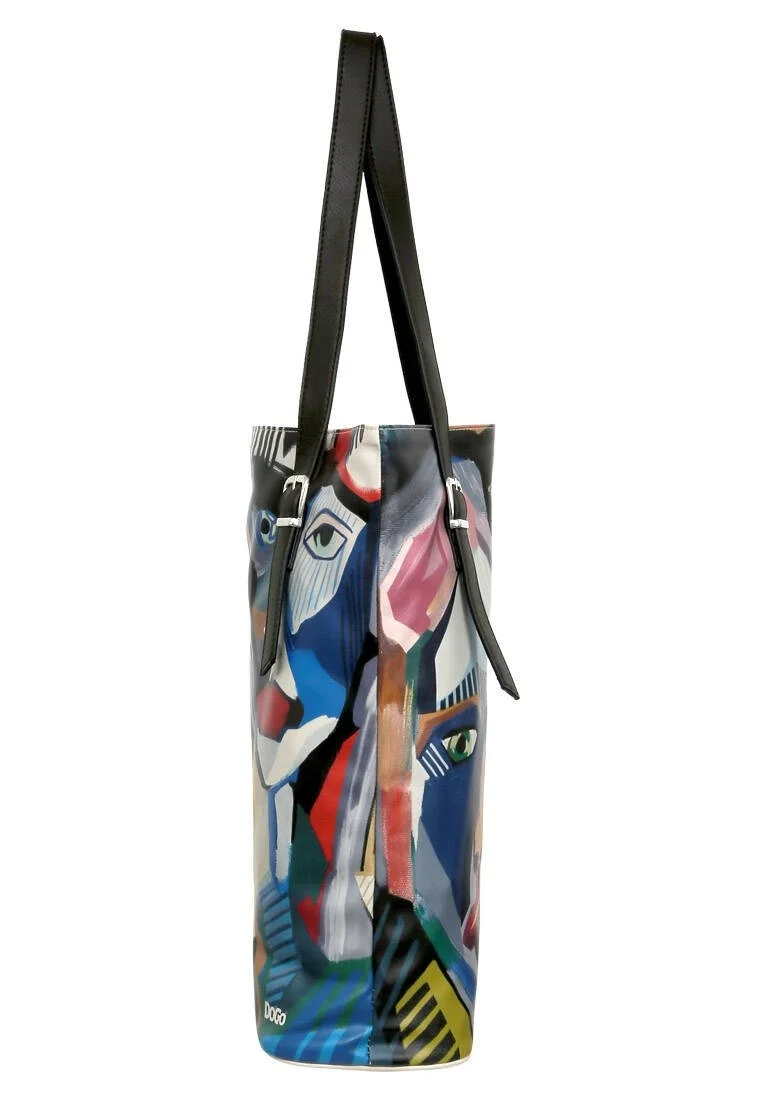 Women Vegan Leather Multicolor Shoulder Bag - You Are Never Alone Design