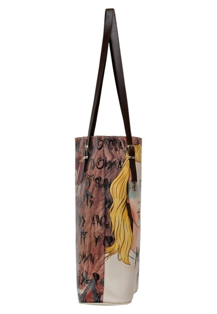 Women Vegan Leather Multicolor Shoulder Bag - Modern Warrior Design