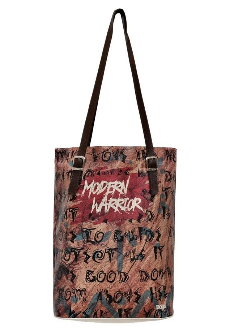 Women Vegan Leather Multicolor Shoulder Bag - Modern Warrior Design