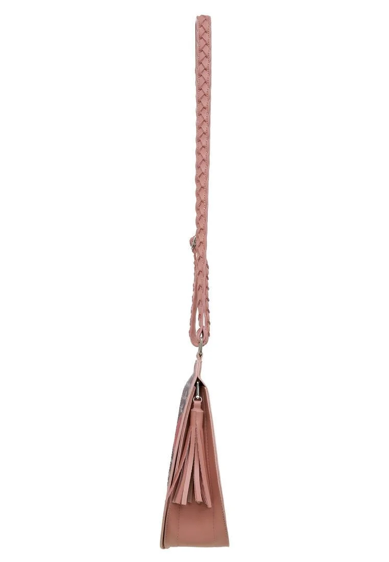 Women Vegan Leather Multicolor Shoulder Bag - Block Houses Design